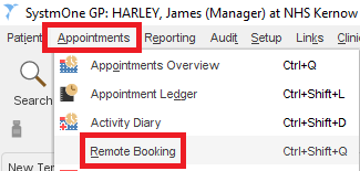 1 Remote Booking