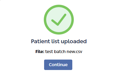 patient list uploaded